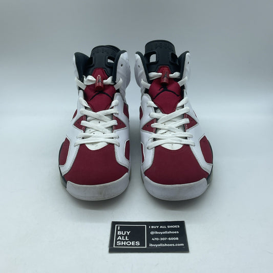Size 9.5 - Jordan 6 Retro OG Mid Carmine White Red Suede Leather (CT8529-106)