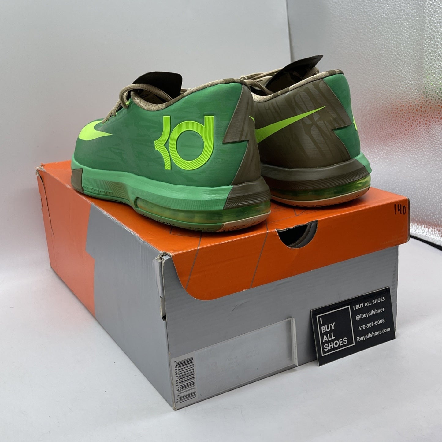 Size 13 - Nike KD 6 Bamboo Green Brown Leather (599424-301)
