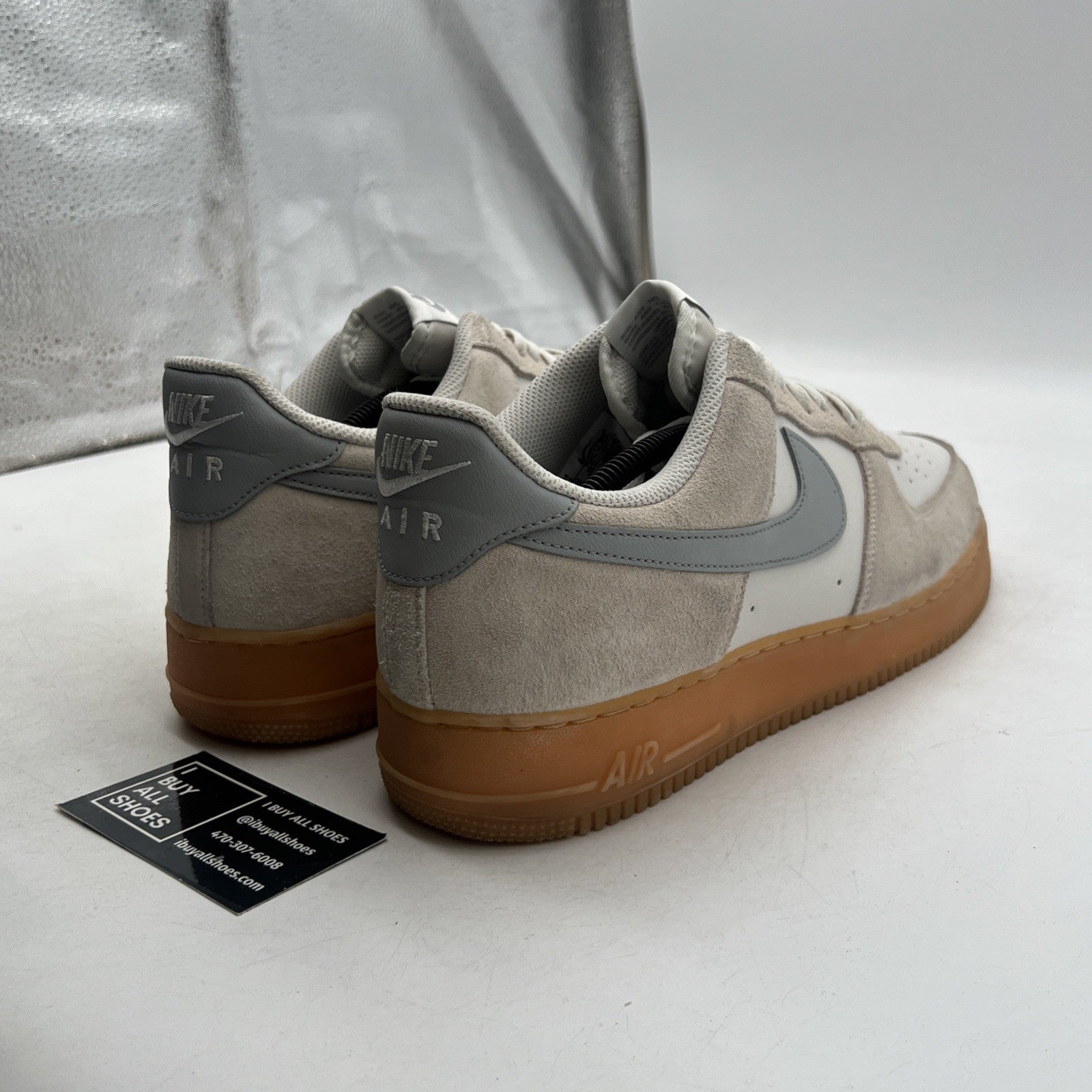 Size 12 - Nike Air Force 1 '07 LV8 Gum Pack - Phantom Light Smoke (FQ8714-002)