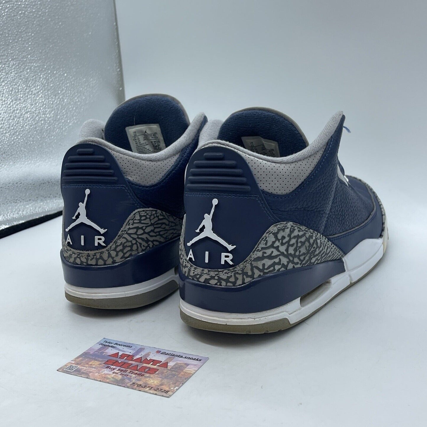 Size 12 - Jordan 3 Retro Georgetown Blue White Leather Grey Suede (CT8532-401)