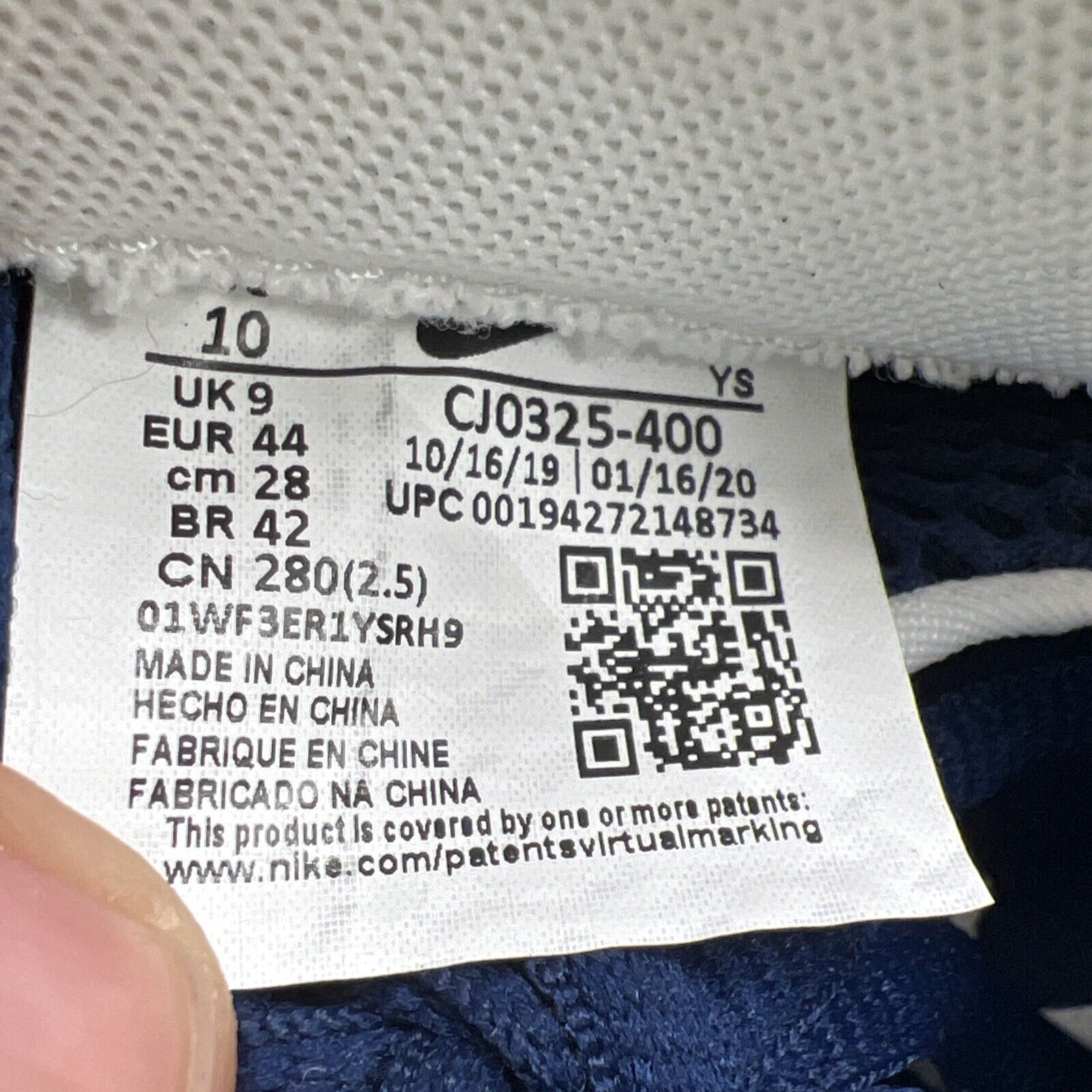 Size 10 - Nike Air Foamposite Pro USA White Navy Red Gum (CJ0325-400)