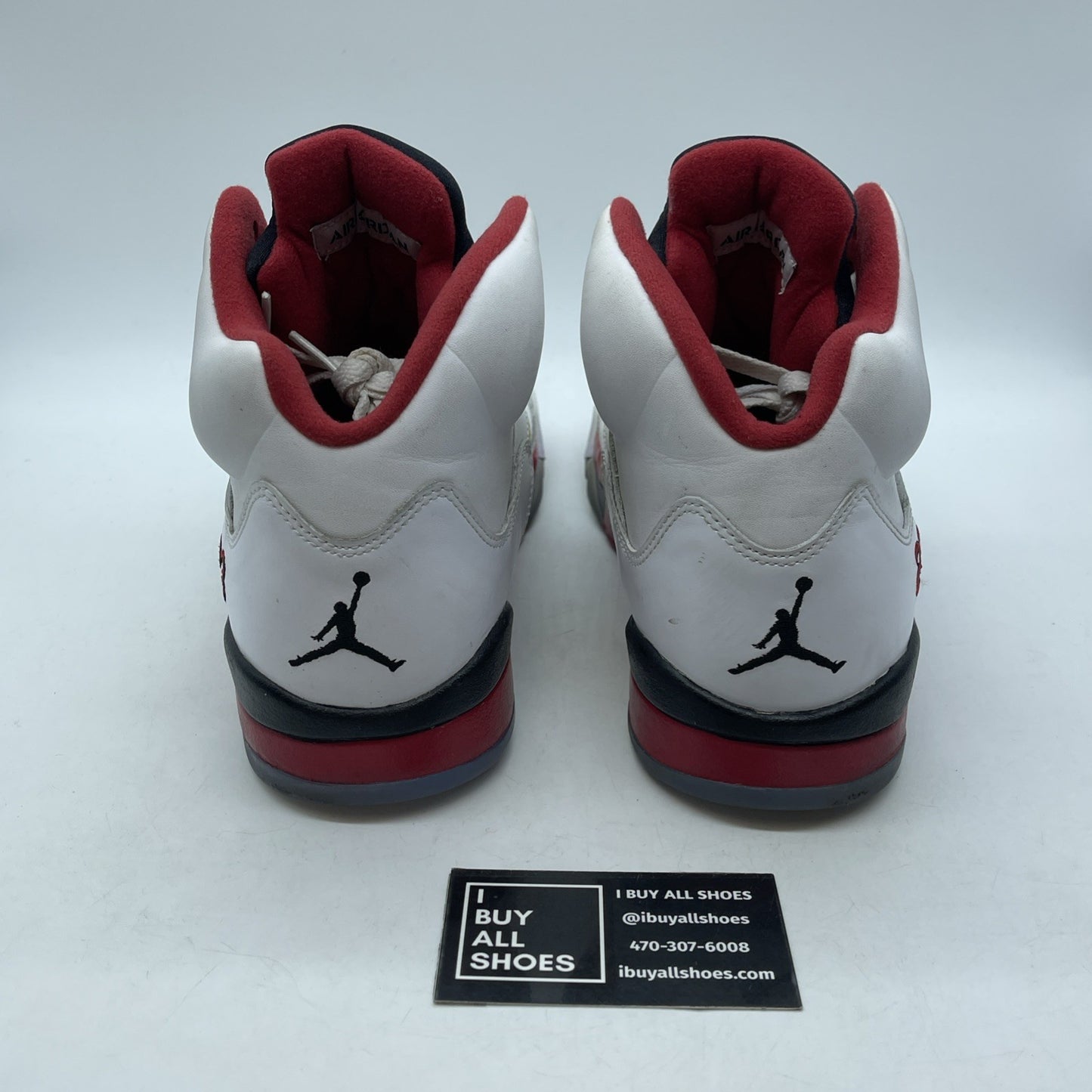 Size 10.5 - Air Jordan 5 Retro 2013 Fire Red White Black Leather (136027-120)