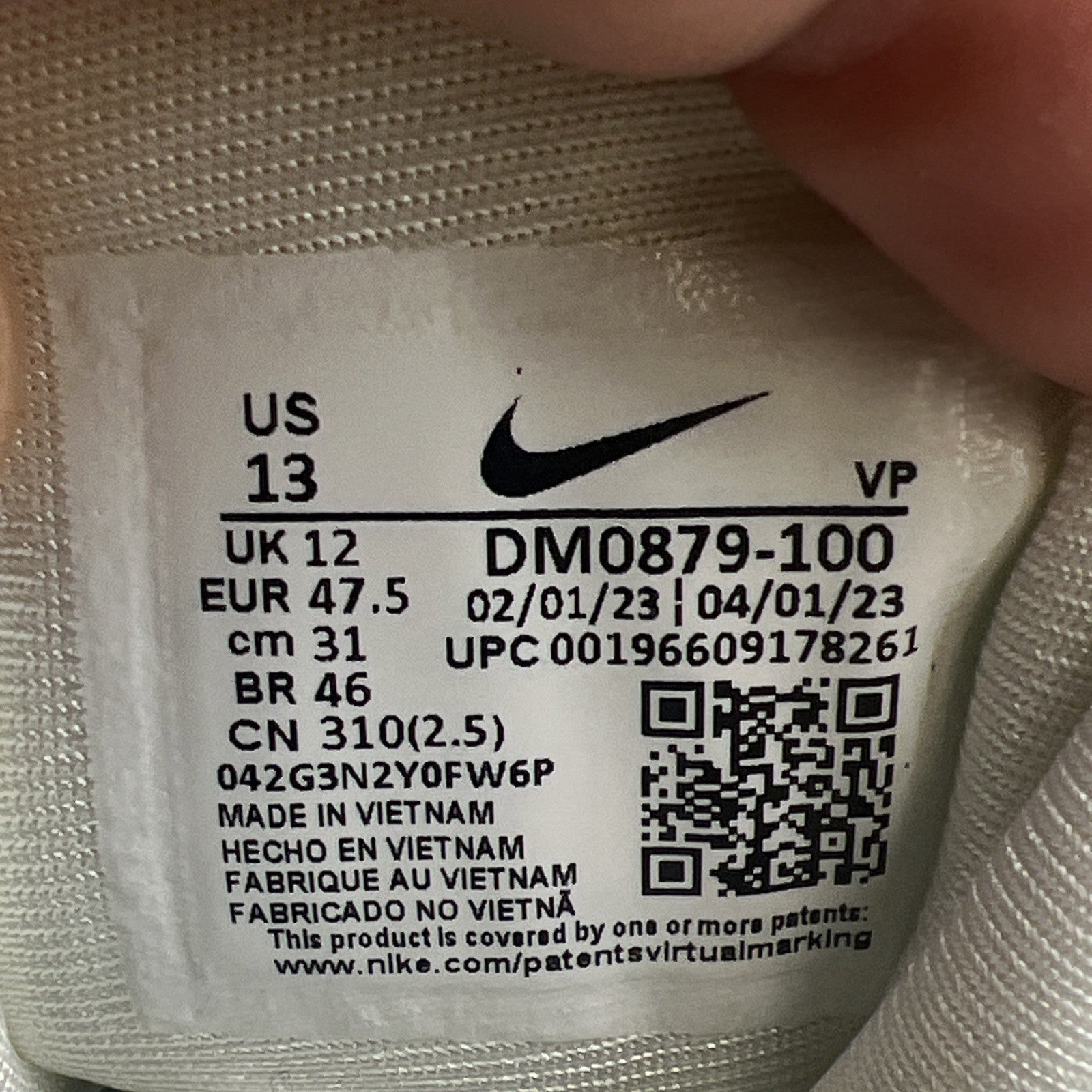 Size 13 - Nike NOCTA x Glide Triple White (DM0879-100)