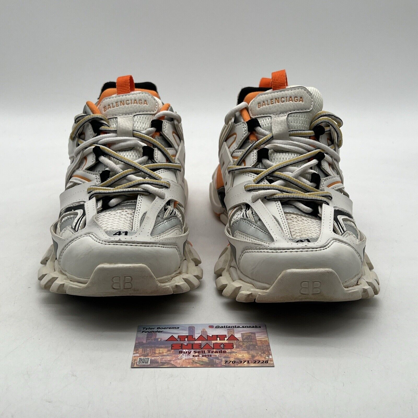 Size 41 (8 US) - Balenciaga Track ' White, Orange