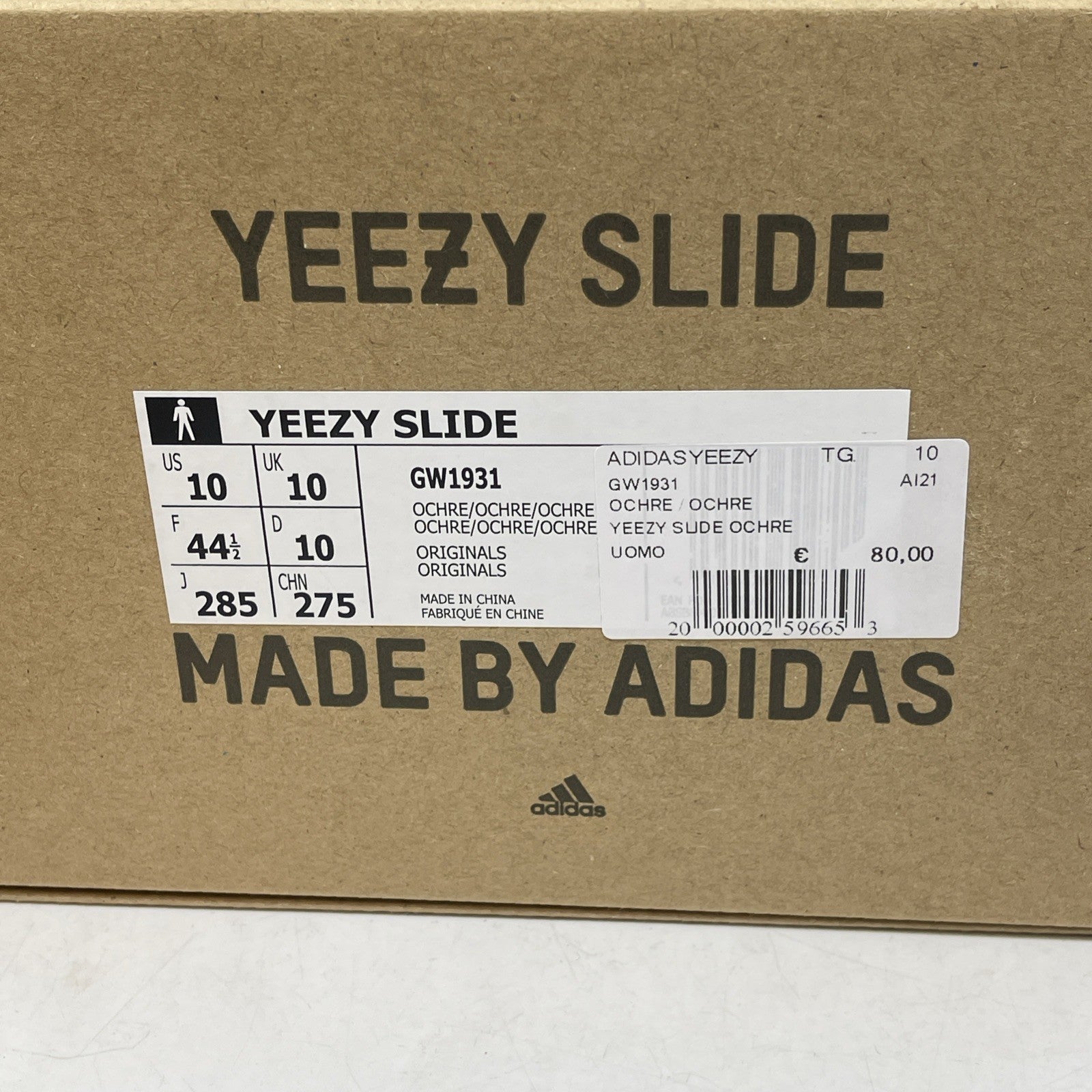Size 10 - adidas Yeezy Slide 'Ochre' Brown Rubber (GW1931)