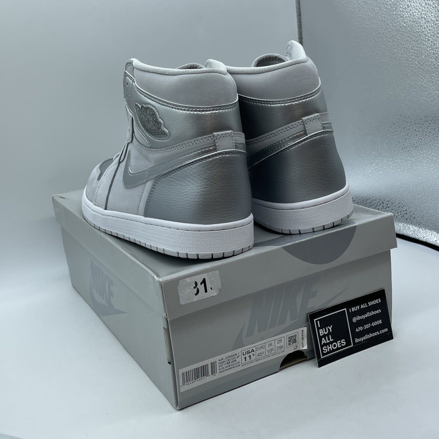 Size 11.5 - Air Jordan 1 Retro OG CO.JP High Tokyo Silver Suede (DC1788-029)