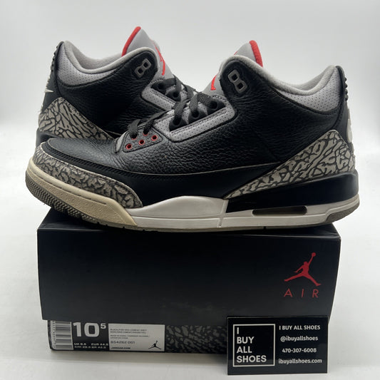 Size 10.5 - Air Jordan 3 Retro OG Mid Black Cement (854262-001)