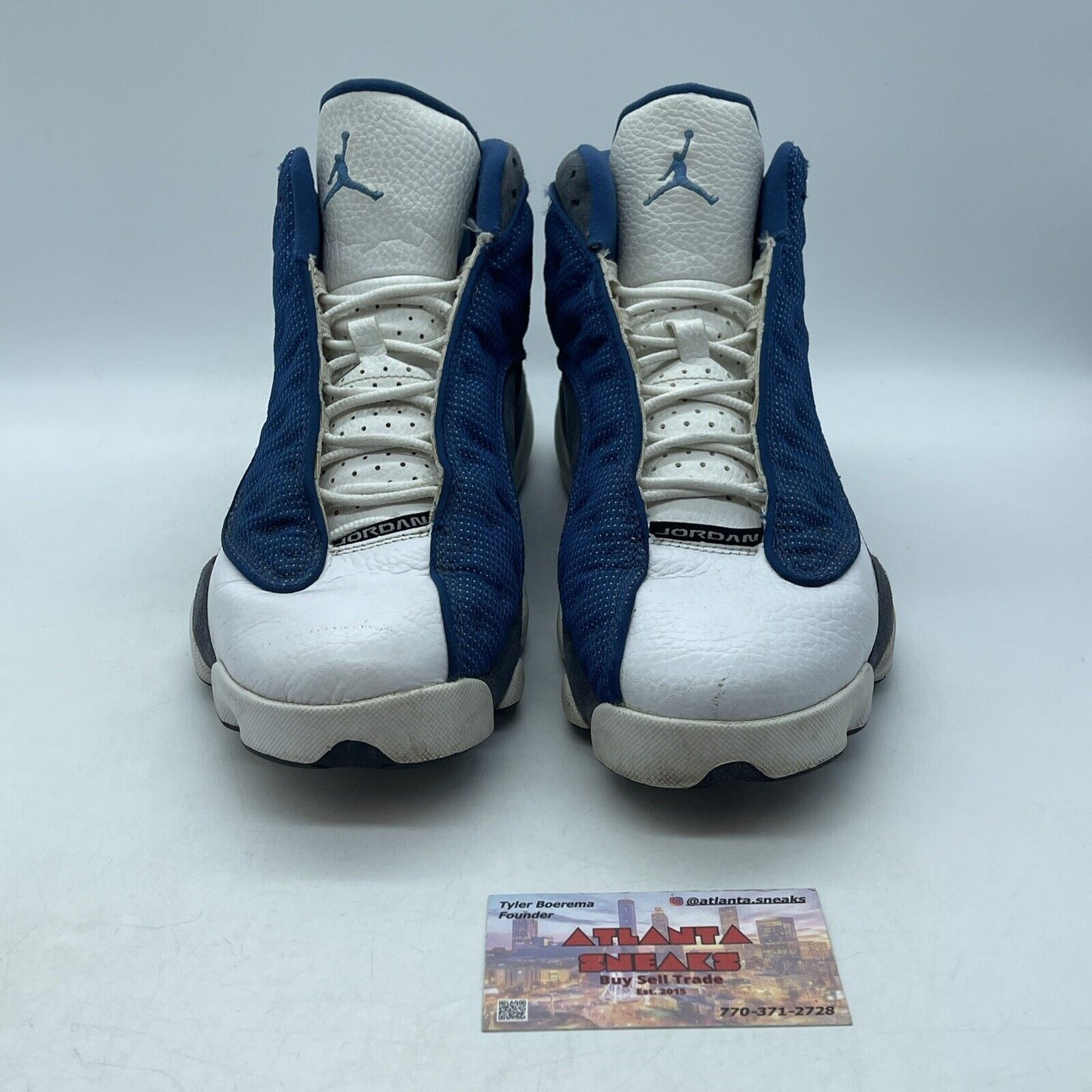 Size 9 - Air Jordan 13 Retro 2010 Flint White Gray Blue (414571-401)