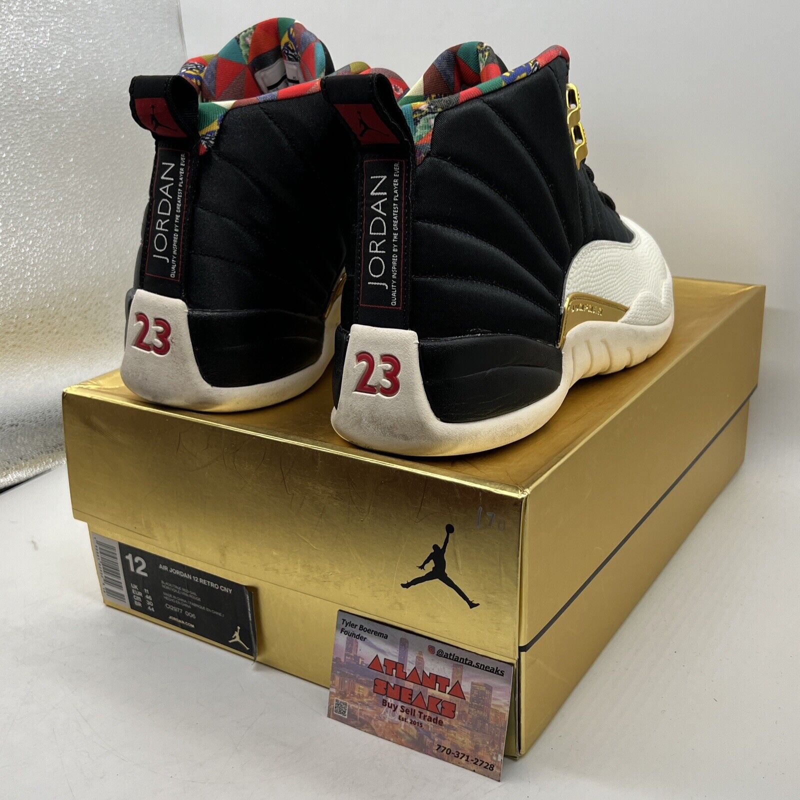 Size 12 - Air Jordan 12 Retro 2019 Chinese New Year Black White Red Green