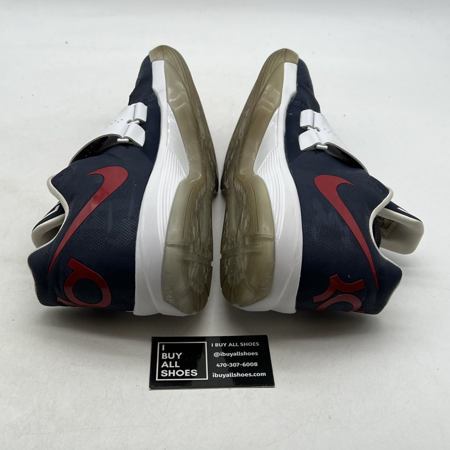 Size 14 - Nike ID KD 4 Custom Basketball Sneakers Mens Athletic Blue Red