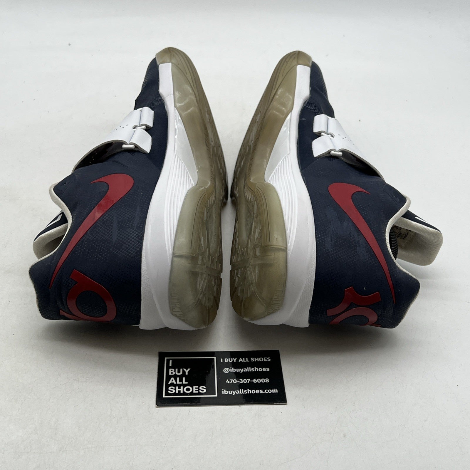 Size 14 - Nike ID KD 4 Custom Basketball Sneakers Mens Athletic Blue Red