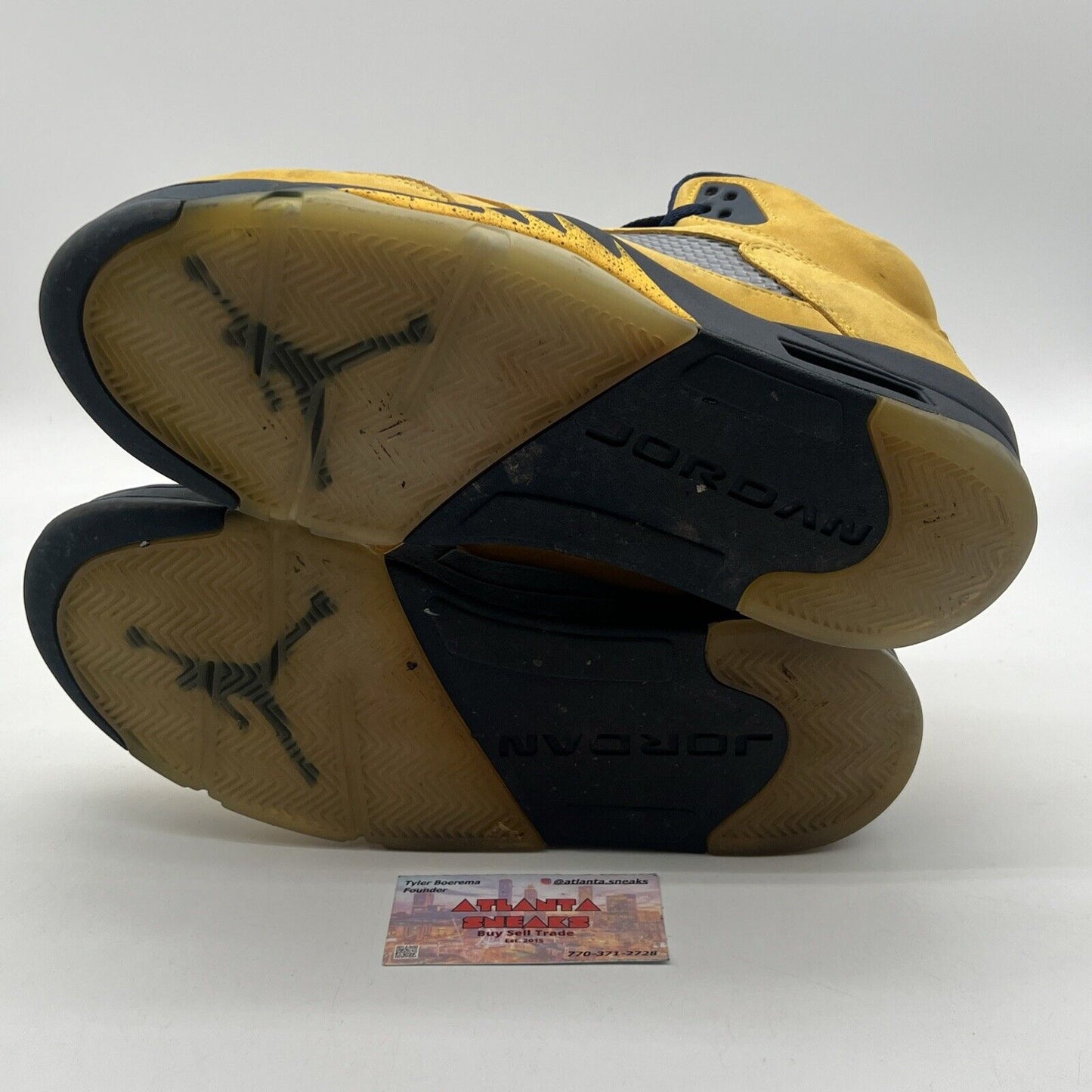 Size 11.5 - Air Jordan 5 Retro SP Michigan Yellow Navy Suede (CQ9541-704)