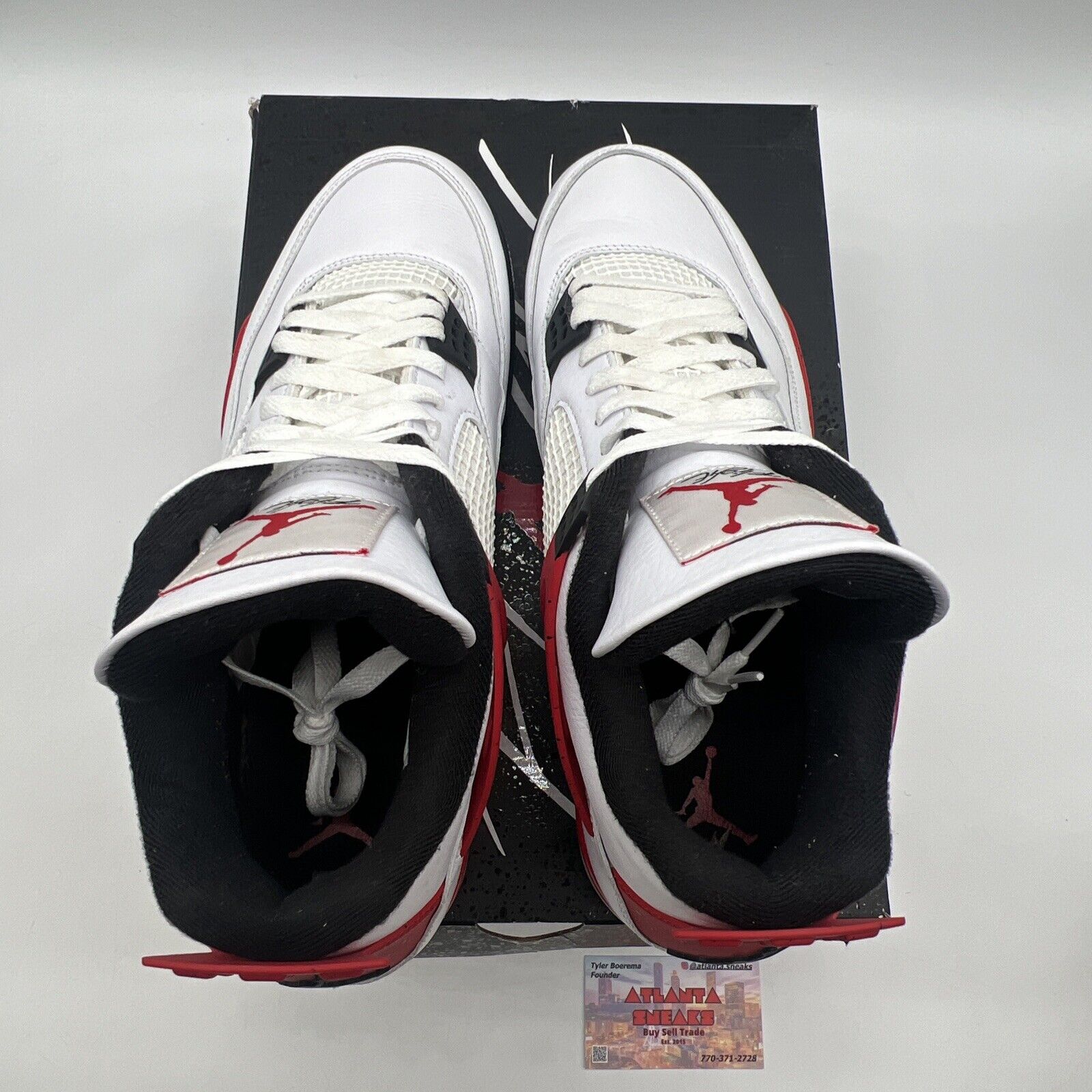 Size 13 - Jordan 4 Retro Mid Red Cement Black White Red Leather (DH6927-161)