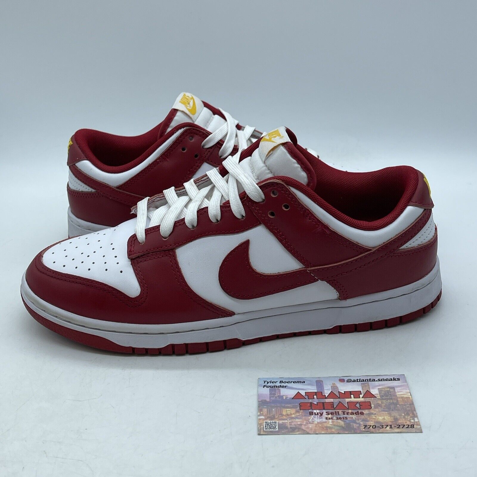 Size 9.5 - Nike Dunk Low Gym Red White Leather (DD1391-602)