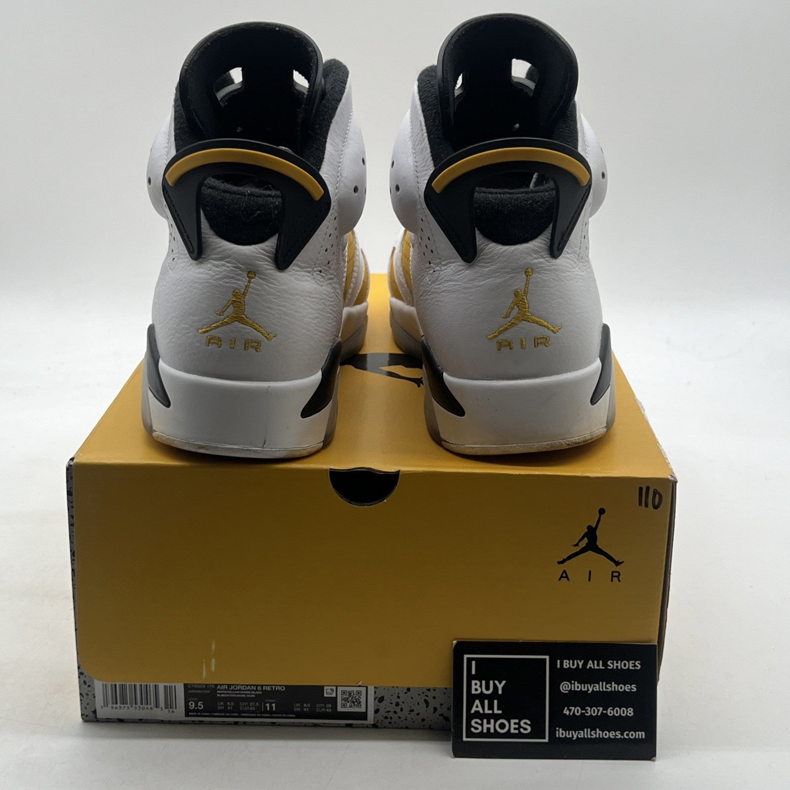 Size 9.5 - Air Jordan 6 Retro Yellow Ochre (CT8529-170)
