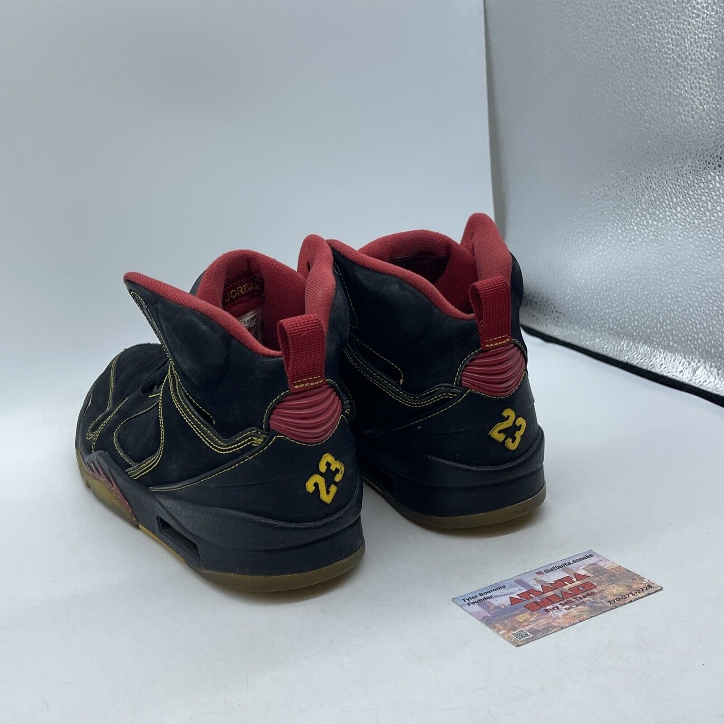 Size 11 - Jordan Sixty Plus Atlanta Hawks Yellow Black Suede (364806-071)