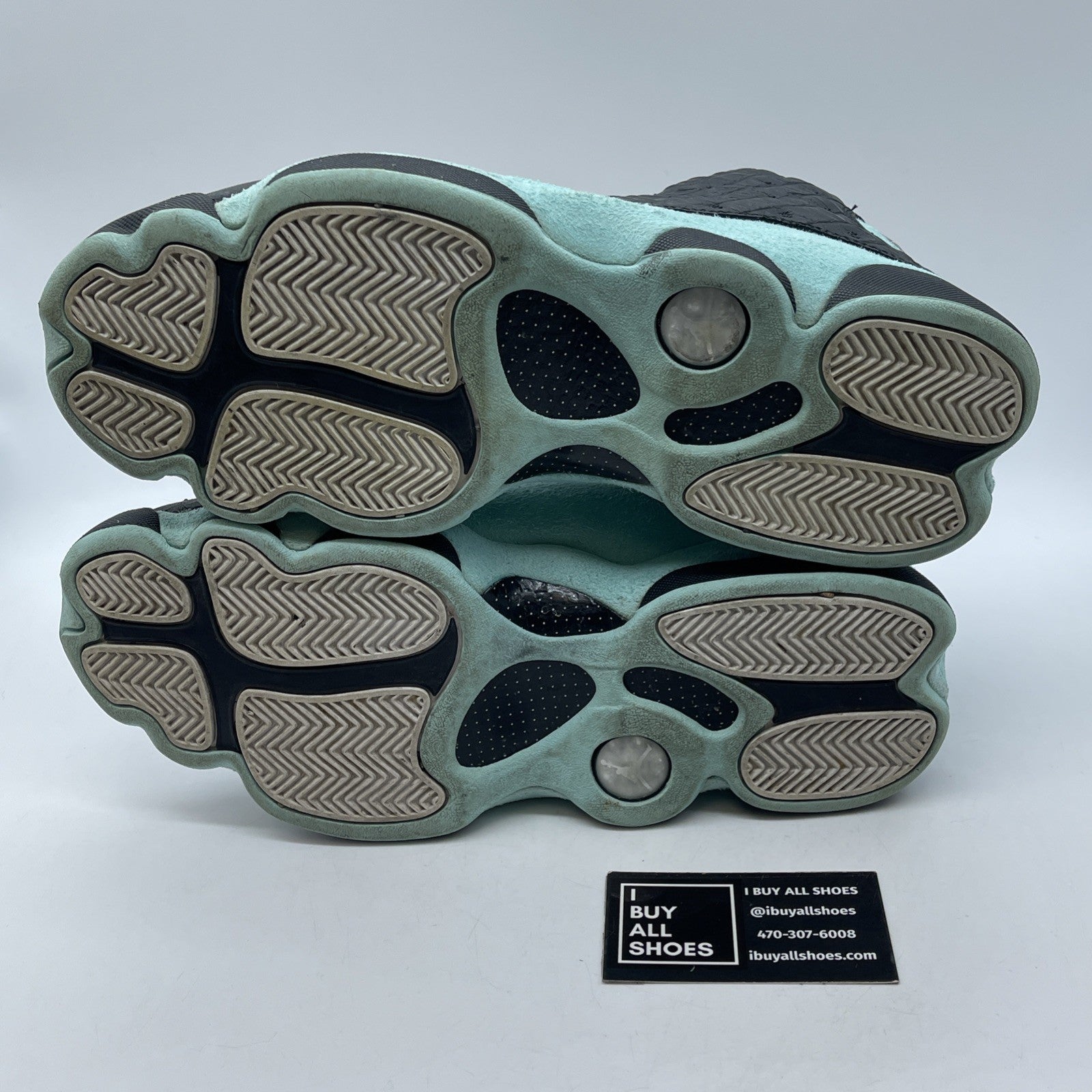 Size 11.5 - Air Jordan 13 Retro Island Green Black Suede Leather (414571-030)