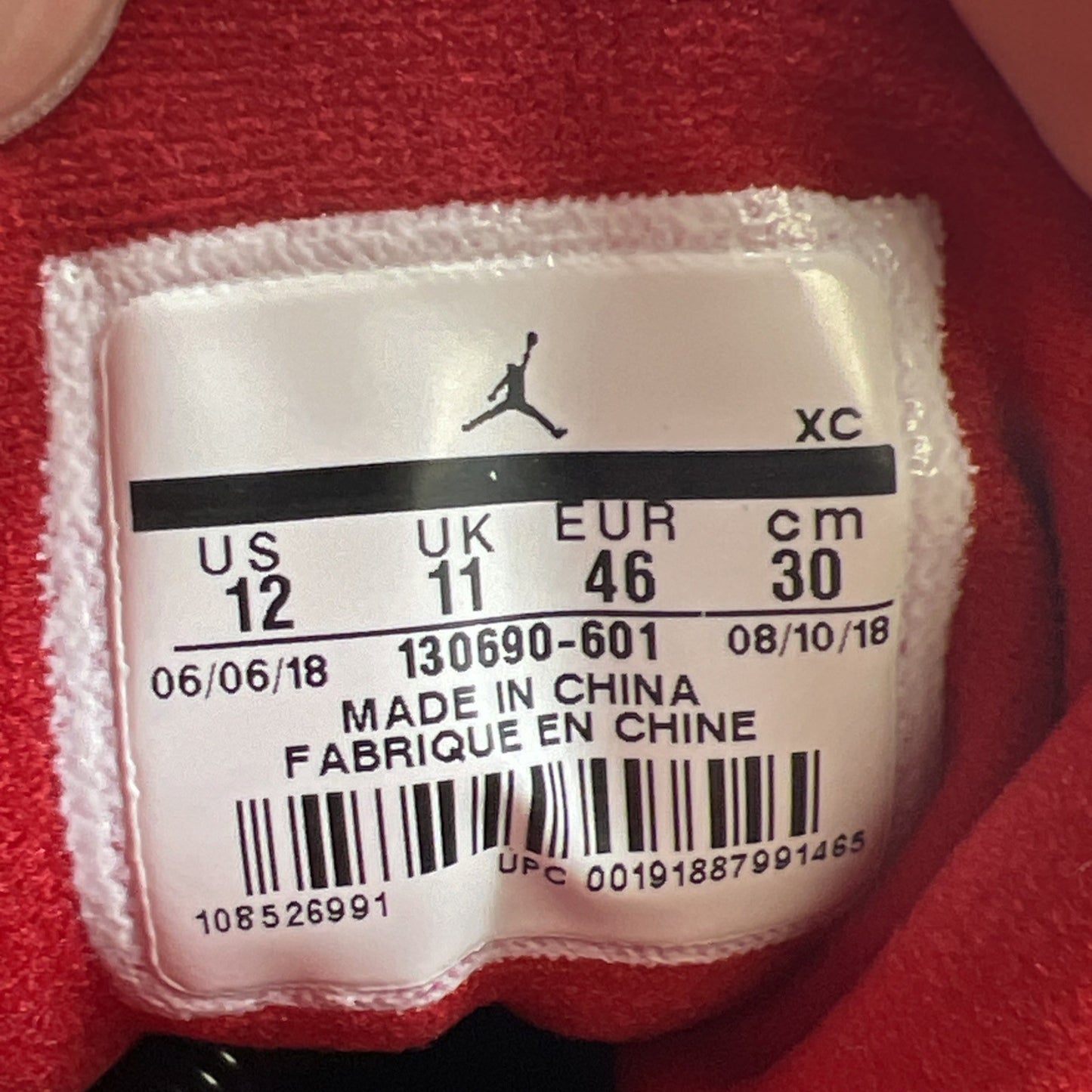 Size 12 - Air Jordan 12 Retro Gym Red (130690-601)