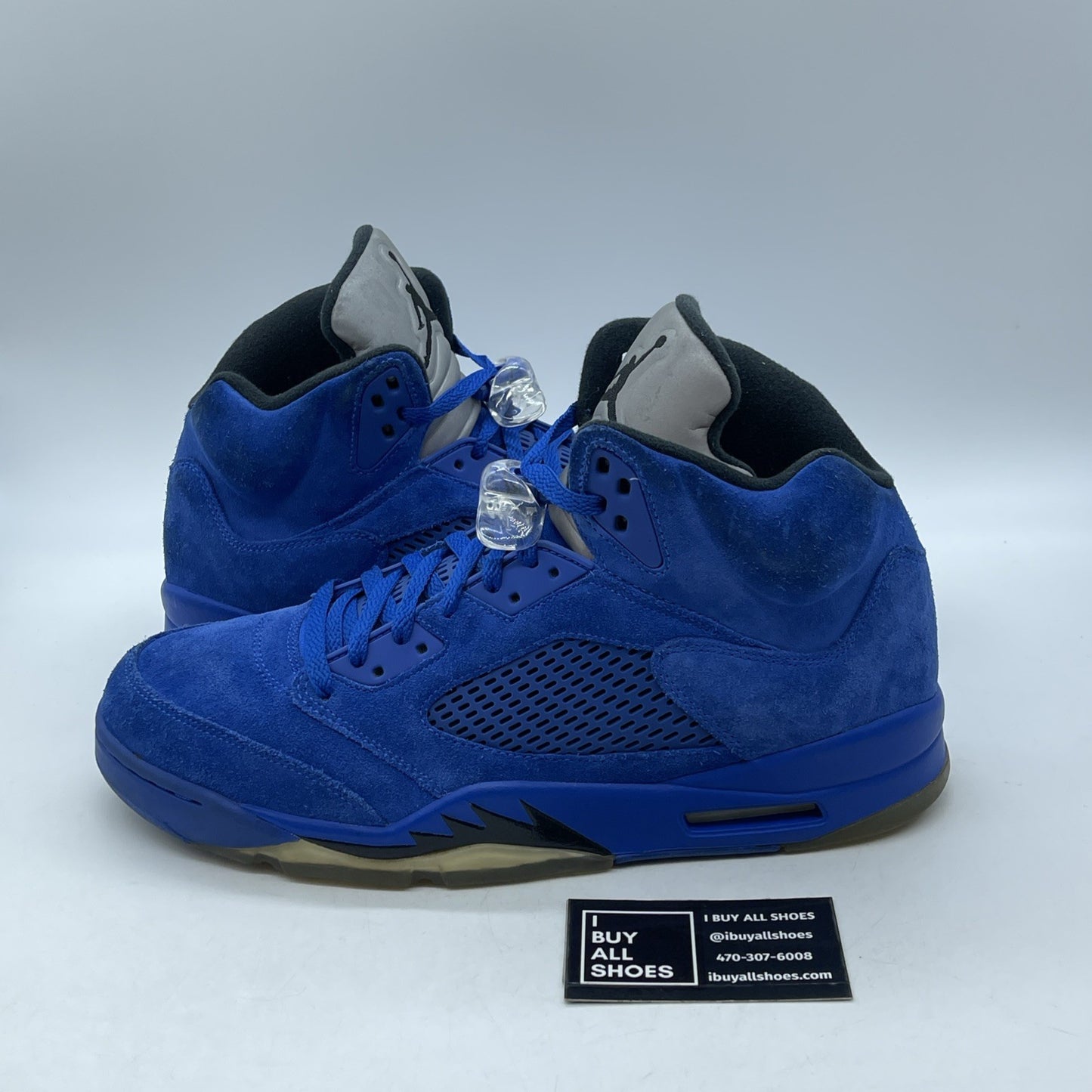 Size 12 - Air Jordan 5 Retro Blue Suede Black (136027-401)
