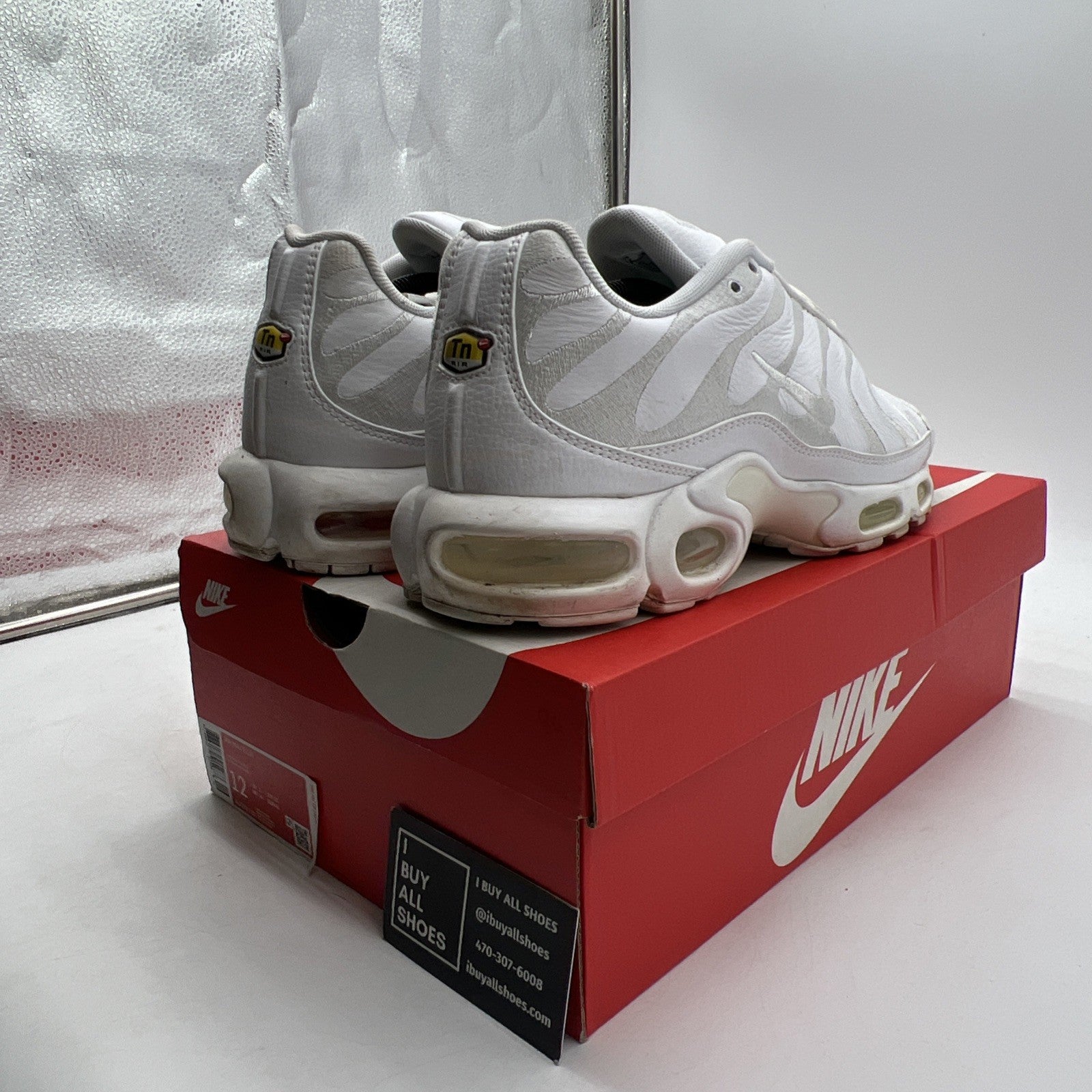 Size 12 - Nike Air Max Plus TN Triple White (AJ2029-100)