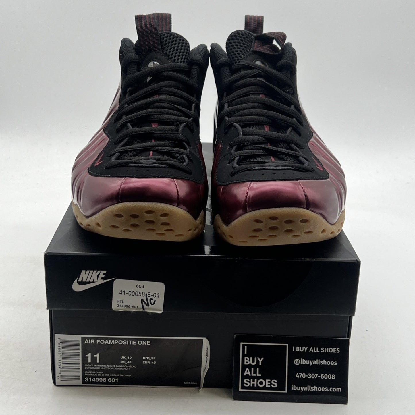 Size 11 - Nike Air Foamposite One Night Maroon (314996-601)