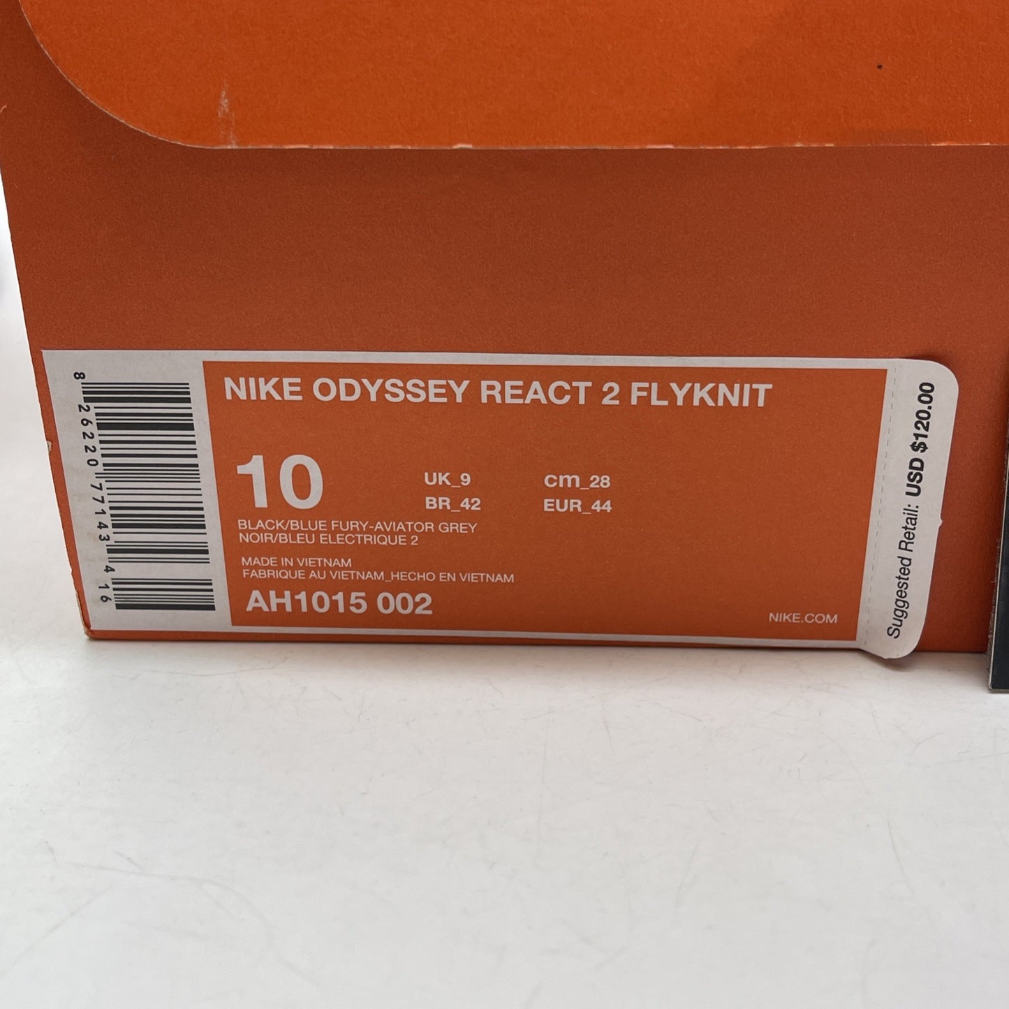 Size 10 - Nike Odyssey React 2 Flyknit Black Aviator Grey Suede (AH1015-002)