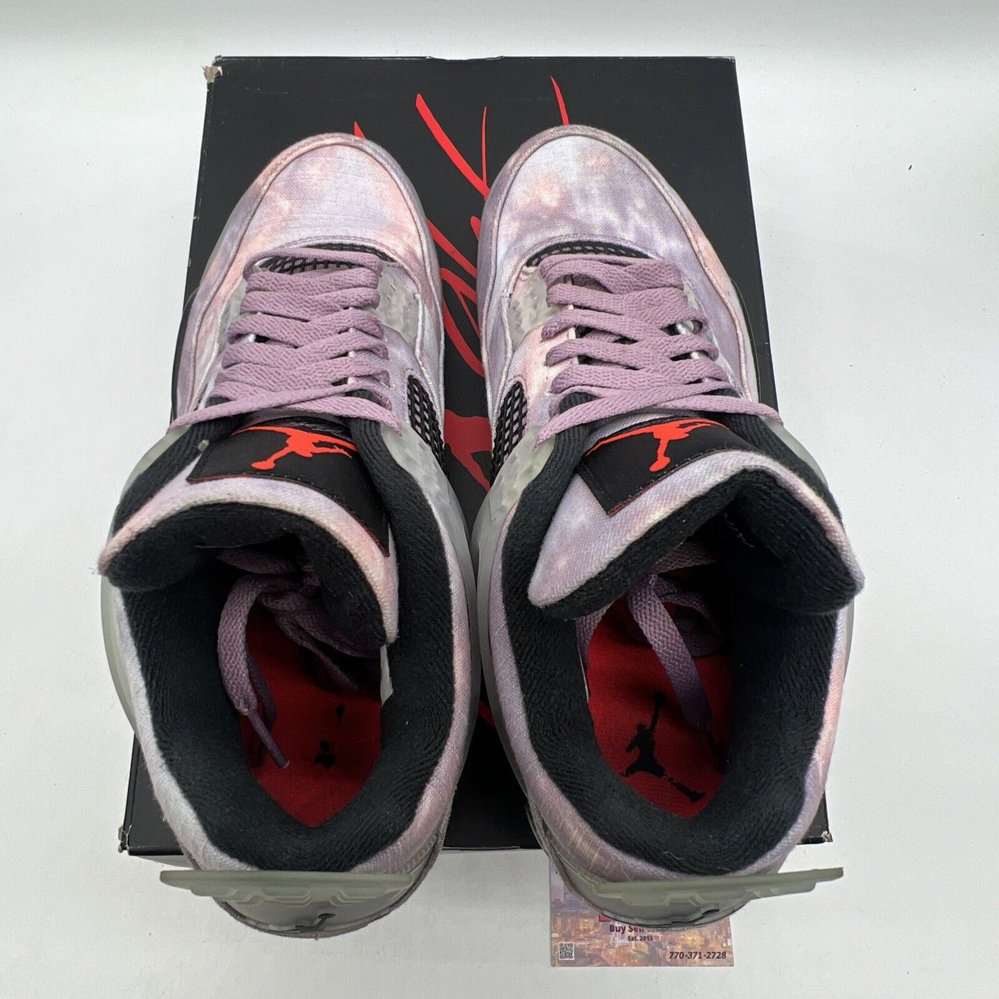 Size 10 - Jordan 4 Retro Zen Master White Black Red Purple (DH7138-506)