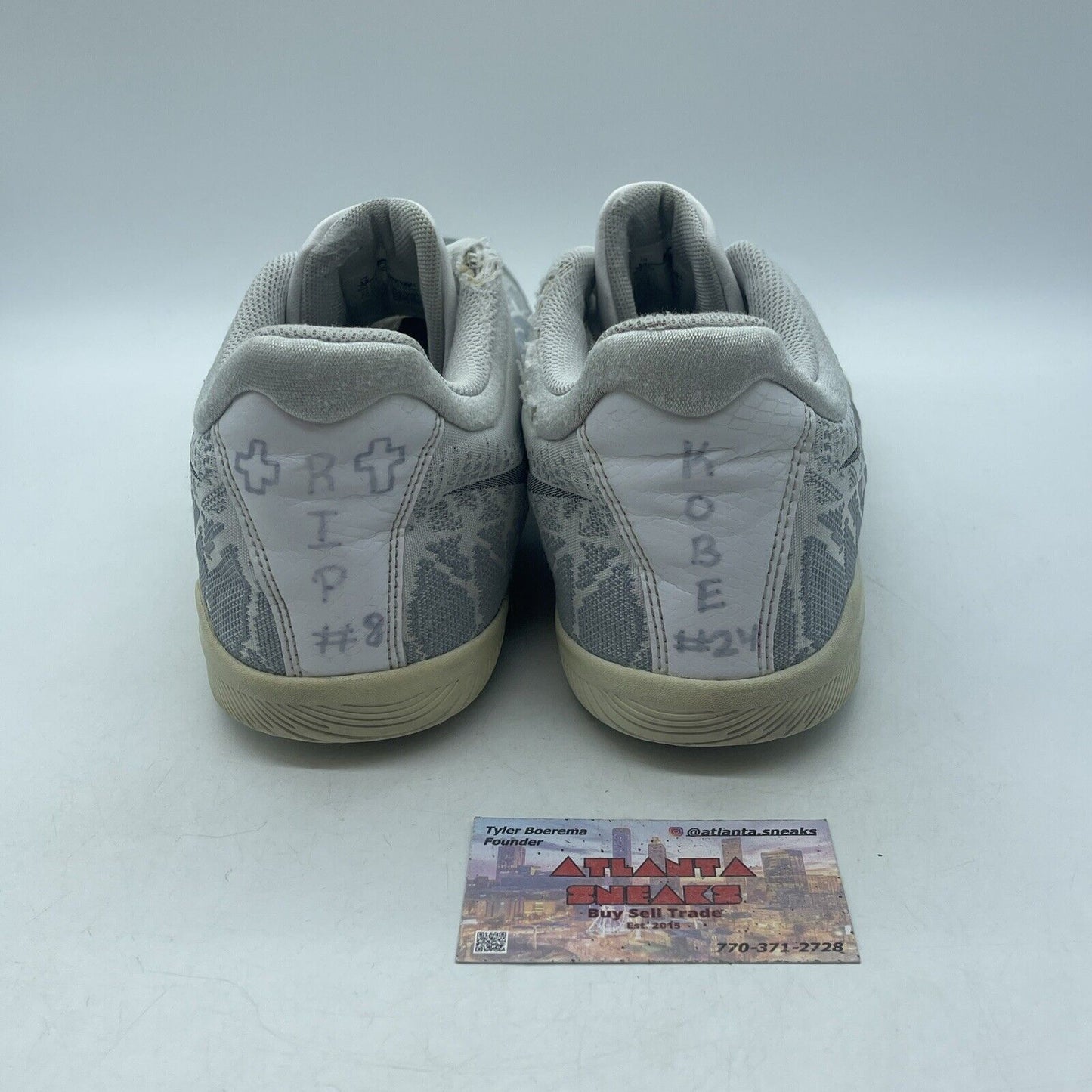 Size 13 - Nike Mamba Rage Pure Platinum Silver White Suede Leather (908972-100)