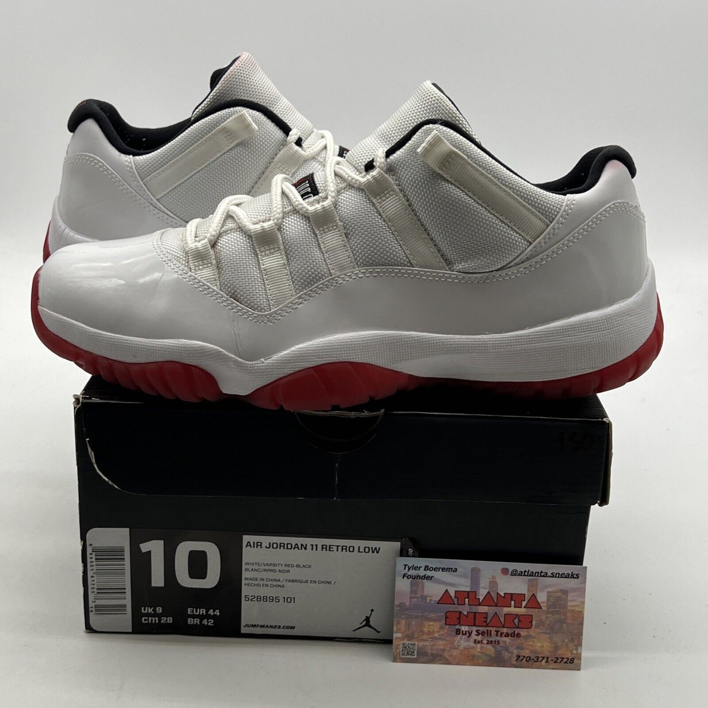 Size 10 - Air Jordan 11 Retro Low Cherry Bottom (528895-101)
