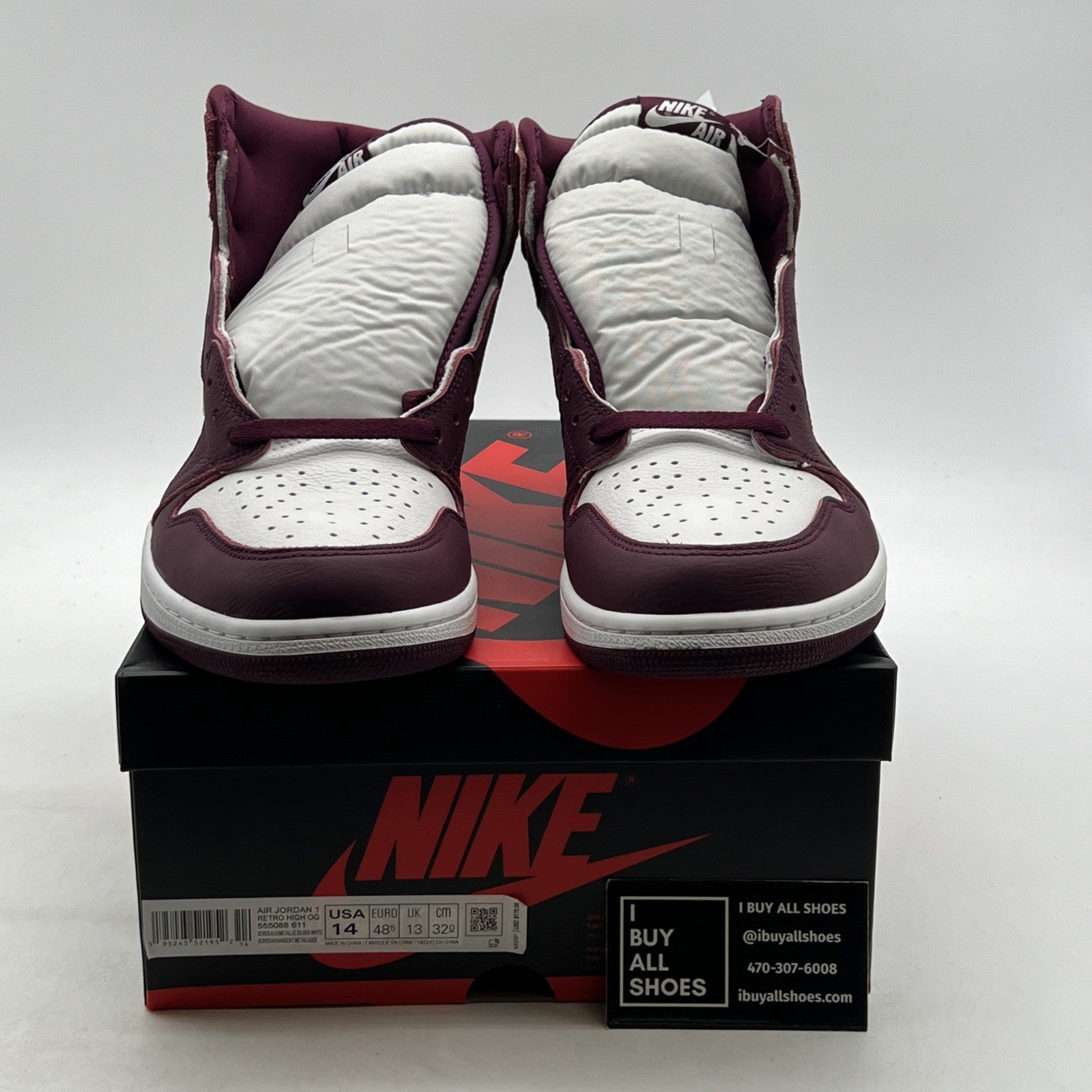 Size 14 - Air Jordan 1 Retro High OG Bordeaux (555088-611)
