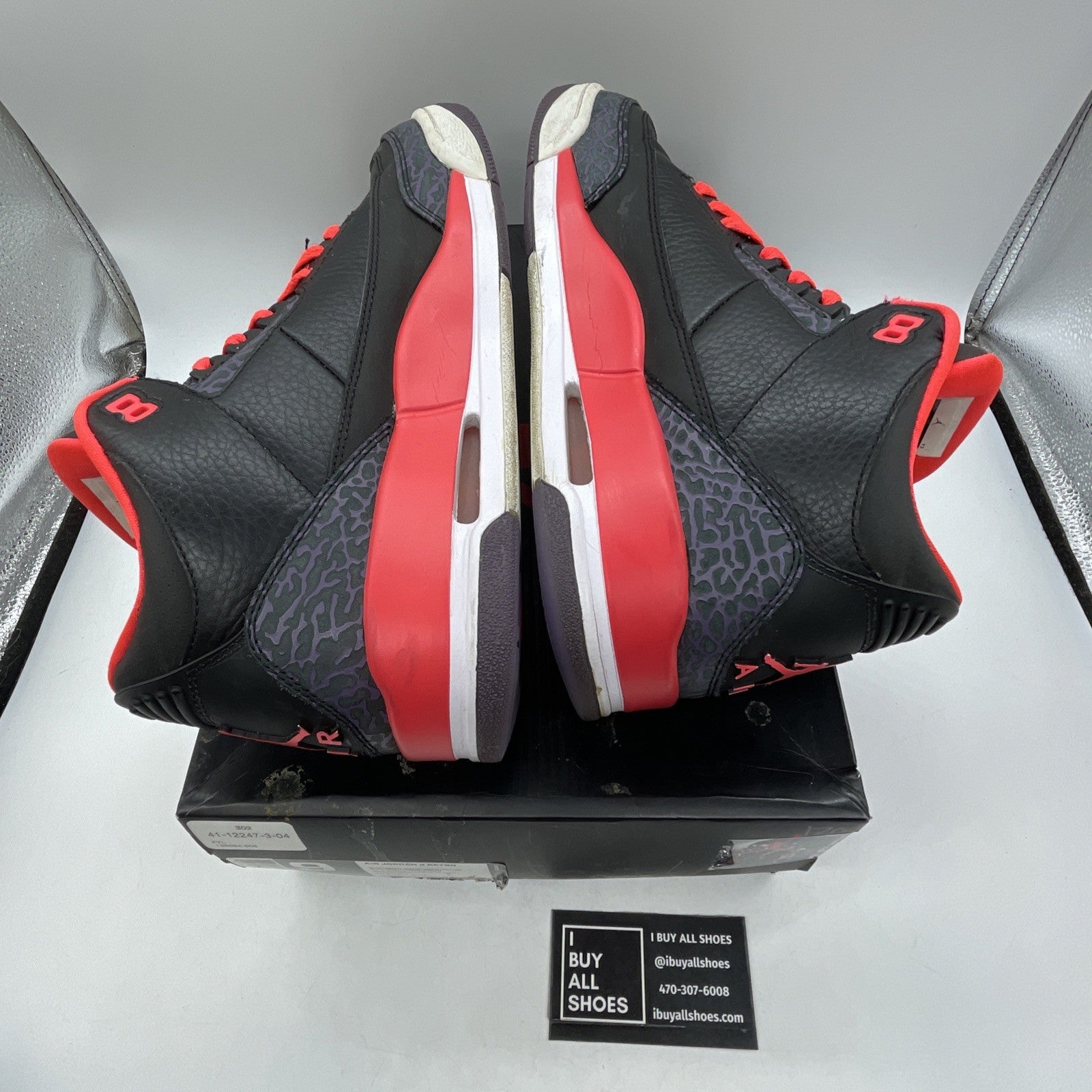 Size 9 - Air Jordan 3 Retro Crimson (136064-005)
