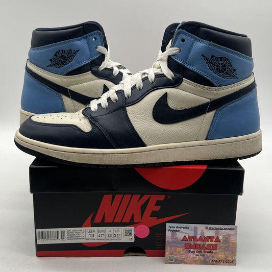 Size 13 - Jordan 1 Retro OG High Obsidian UNC 2019 Navy White (555088-140)