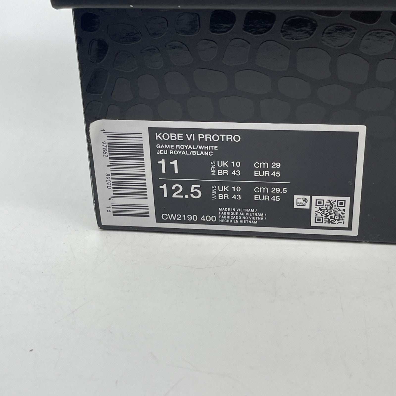 Size 11 - Nike Kobe 6 Protro Dodger White Blue Leather (CW2190-400).