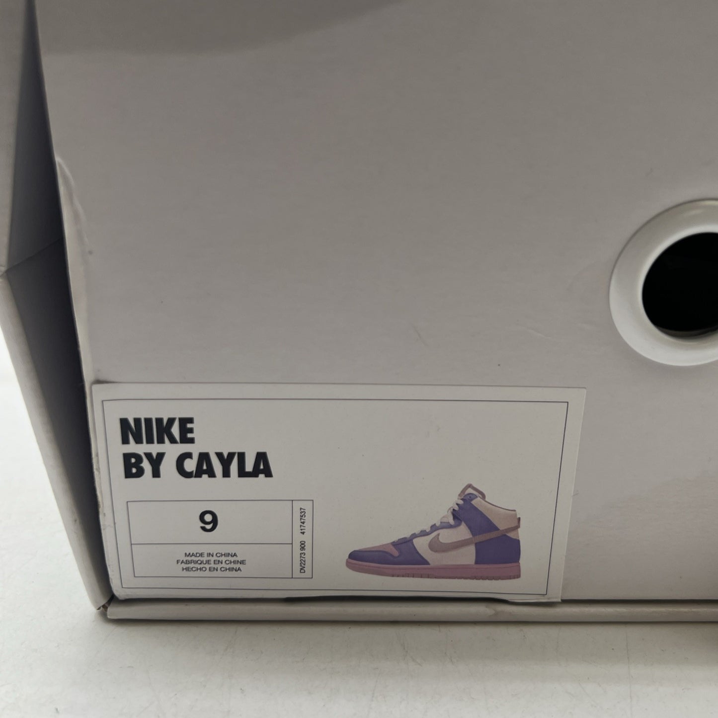 Size 9 - Nike Dunk High By You Custom Shoes White/Baby Blue /Grey (DV2273-900)