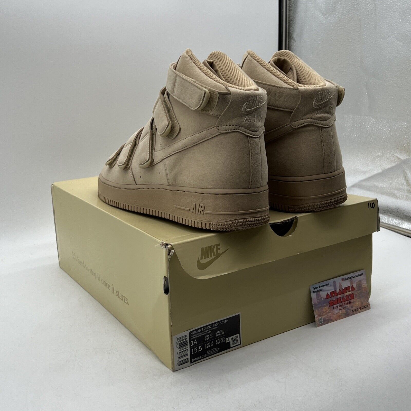 Size 14 - Nike Billie Eilish x Air Force 1 '07 SP High Mushroom (DM7926-200)