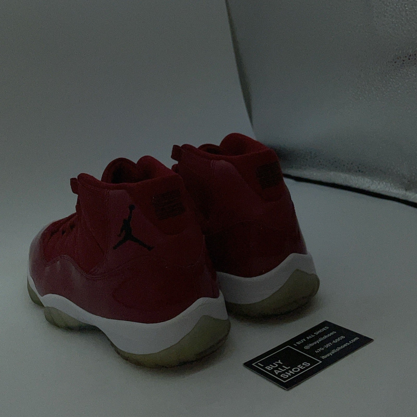 Size 9.5 - Jordan 11 Retro High Win Like '96 Red Black Leather (378037-623)