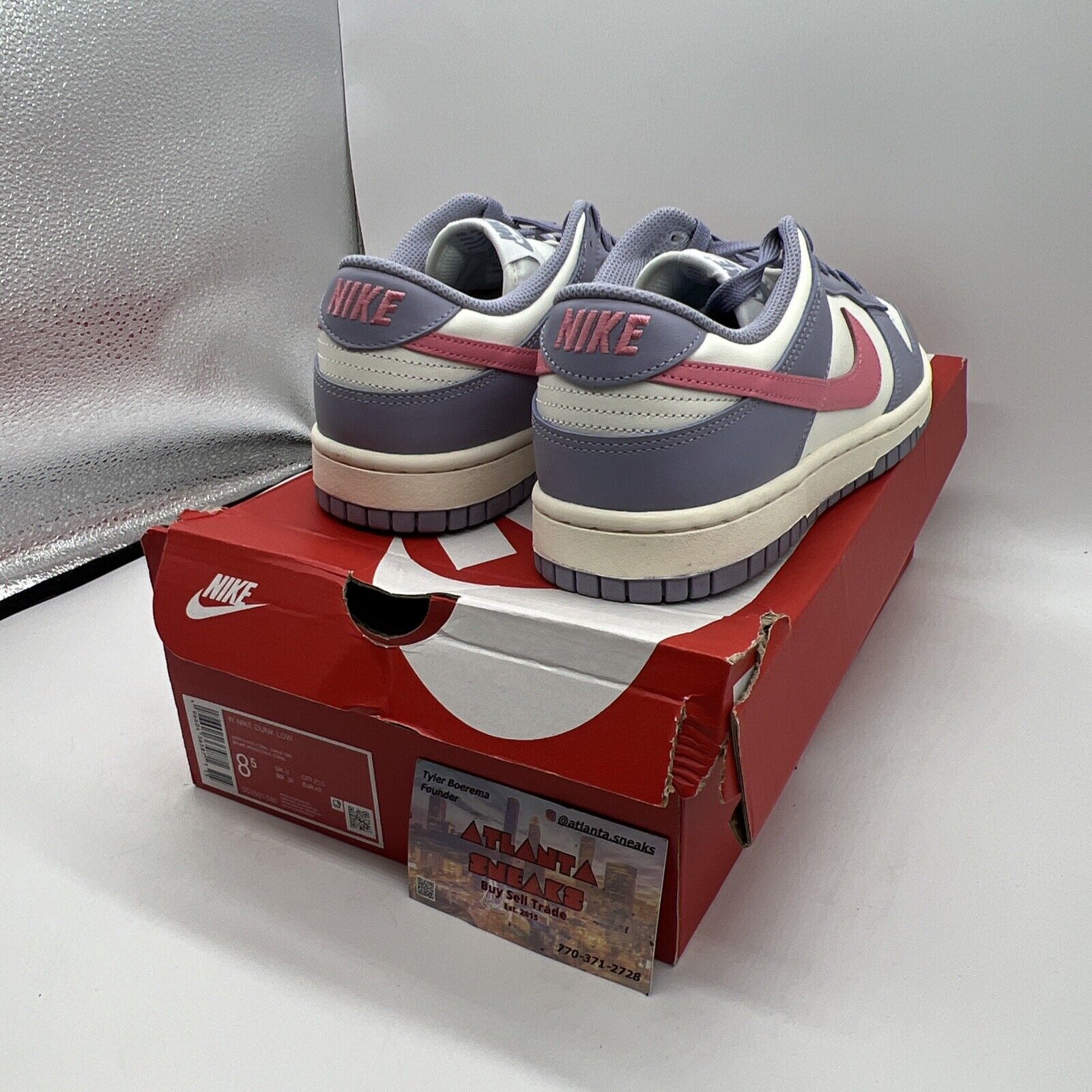 Size 8.5 - Nike Dunk Low Indigo Haze/Coral Chalk/Sail 2023