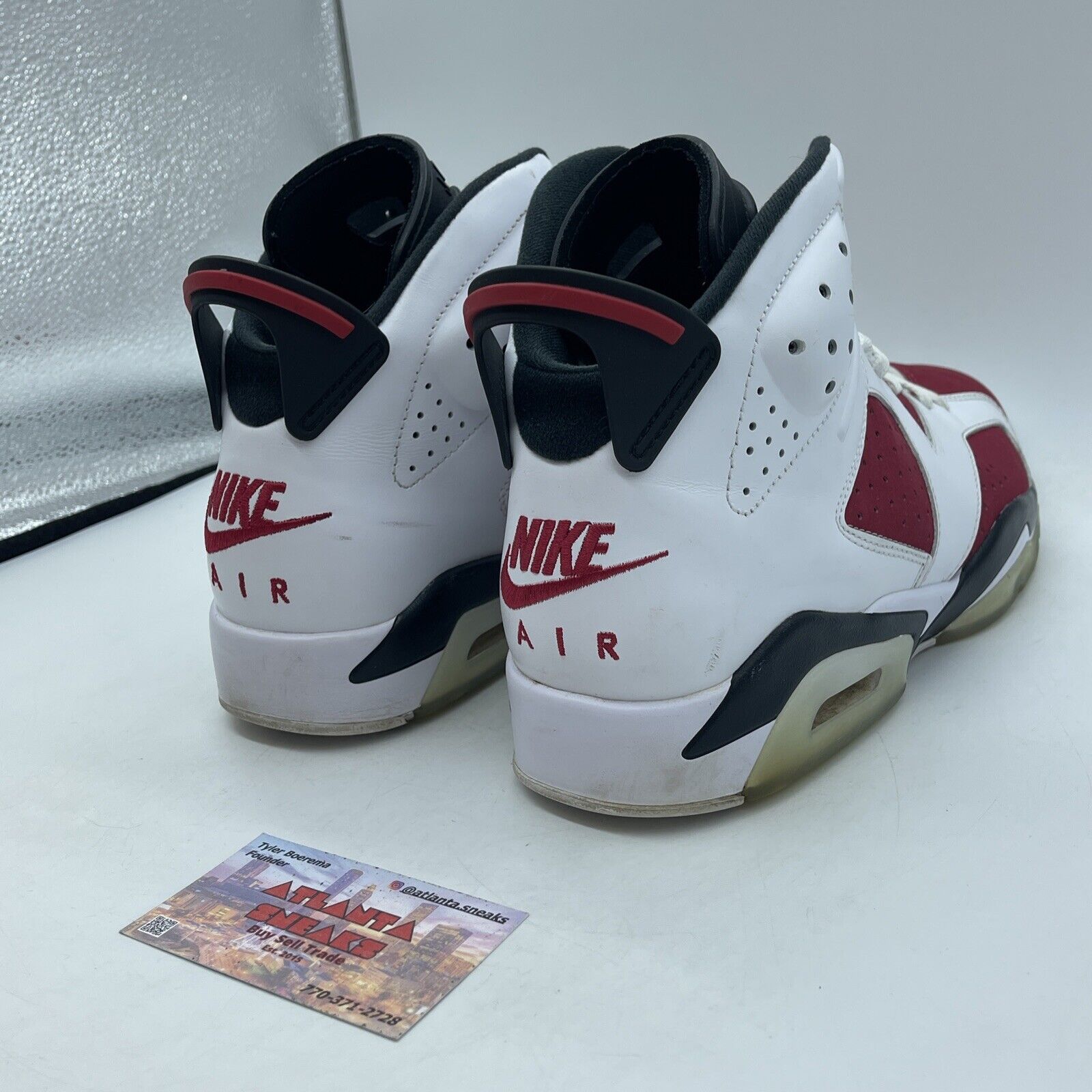 Size 10.5 - Jordan 6 Retro OG Mid Carmine White Black Suede (CT8529-106)