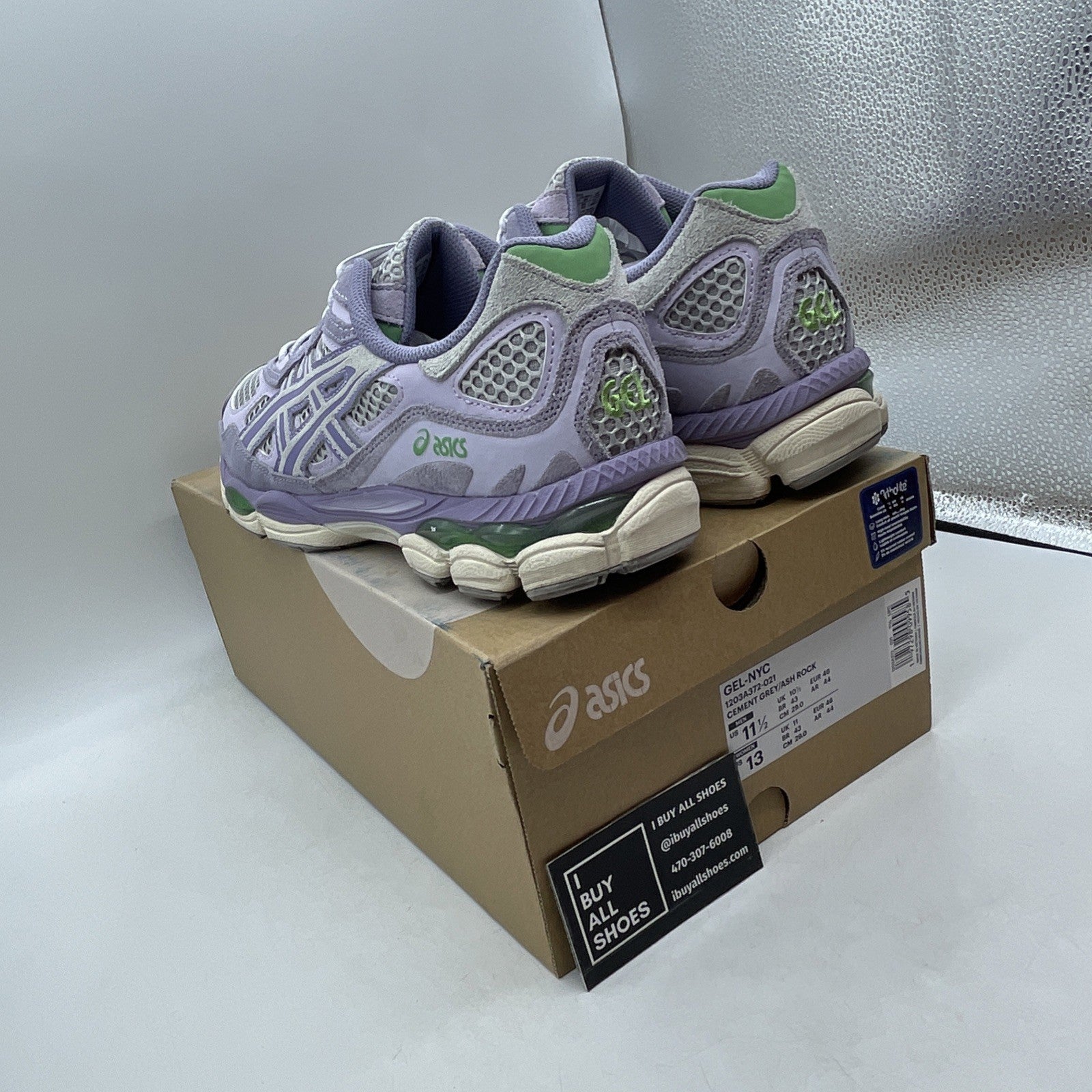 Size 11.5 - Asics Gel NYC Cement Grey Ash Rock (1203A372-021)