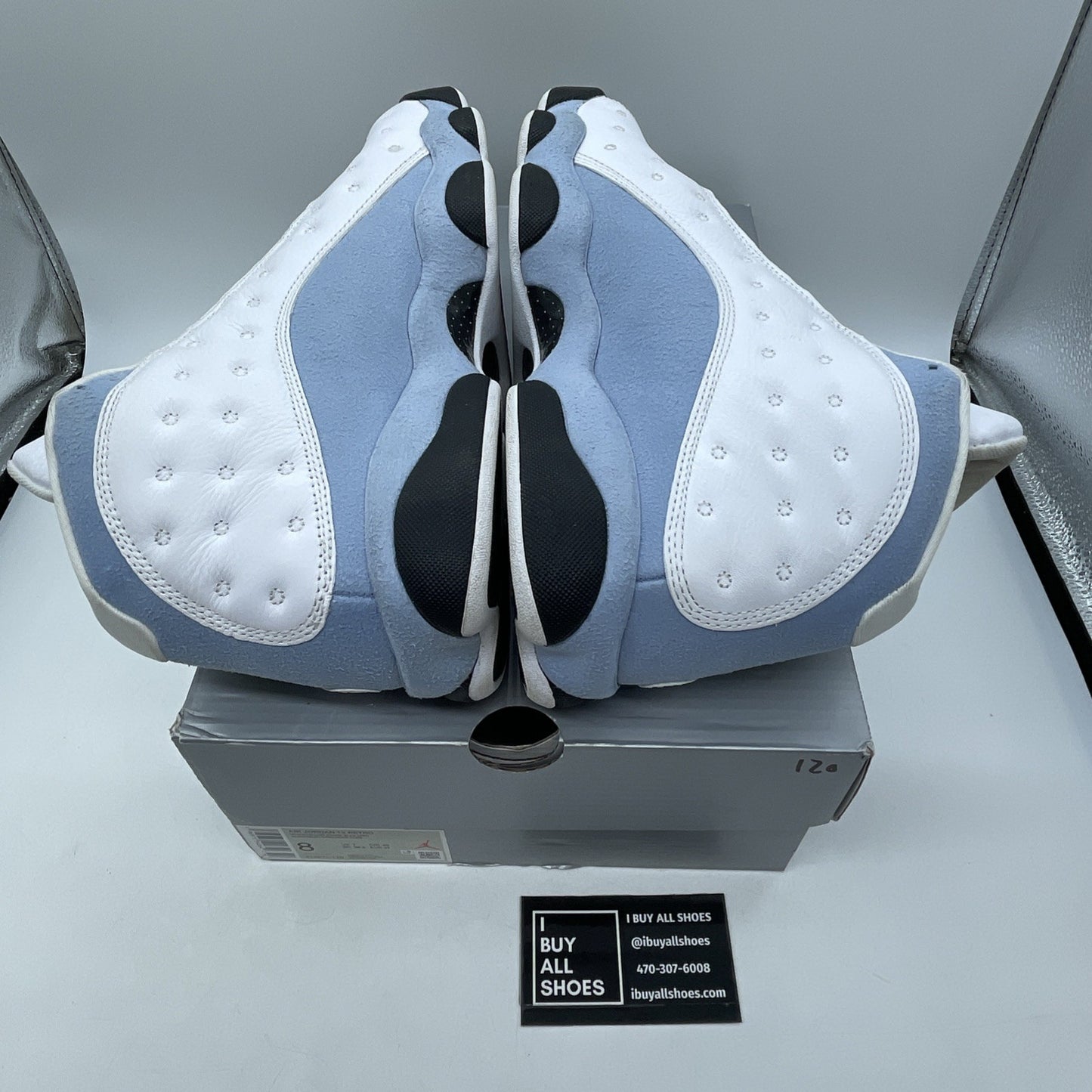 Size 8 - Air Jordan 13 Retro Blue Grey White Suede Leather (414571-170)
