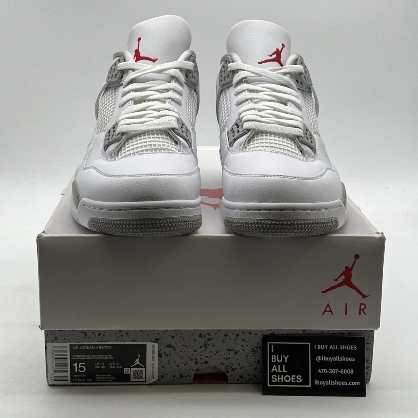 Size 15 - Air Jordan 4 Retro Mid White Oreo (CT8527-100)