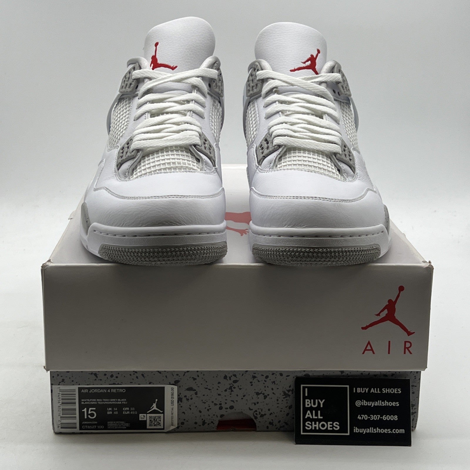 Size 15 - Air Jordan 4 Retro Mid White Oreo (CT8527-100)