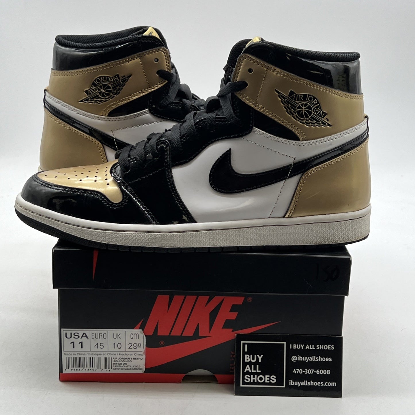 Size 11 - Air Jordan 1 Retro OG NRG High Gold Toe (861427-007)