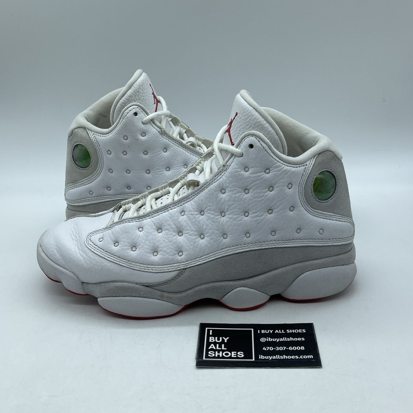 Size 8 - Air Jordan 13 Retro White Wolf Grey Suede Leather (414571-160)