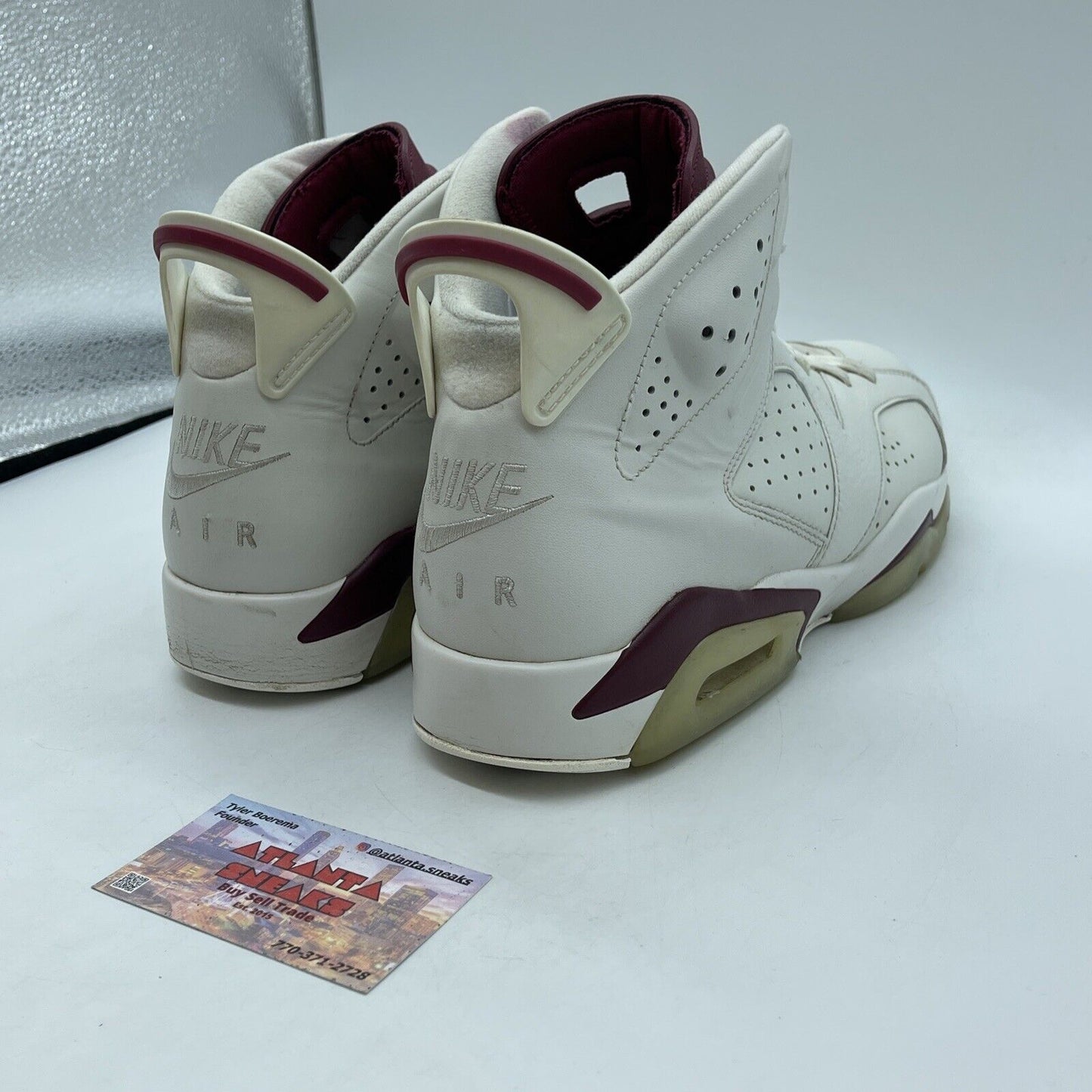 Size 11 - Air Jordan 6 Retro 2015 Maroon Tan White Leather (384664-116)