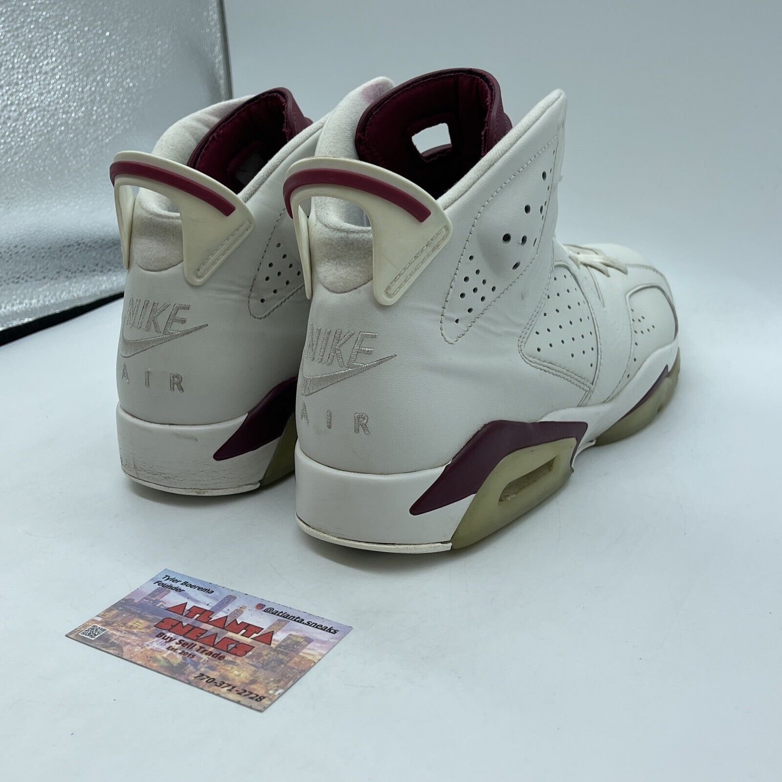 Size 11 - Air Jordan 6 Retro 2015 Maroon Tan White Leather (384664-116)