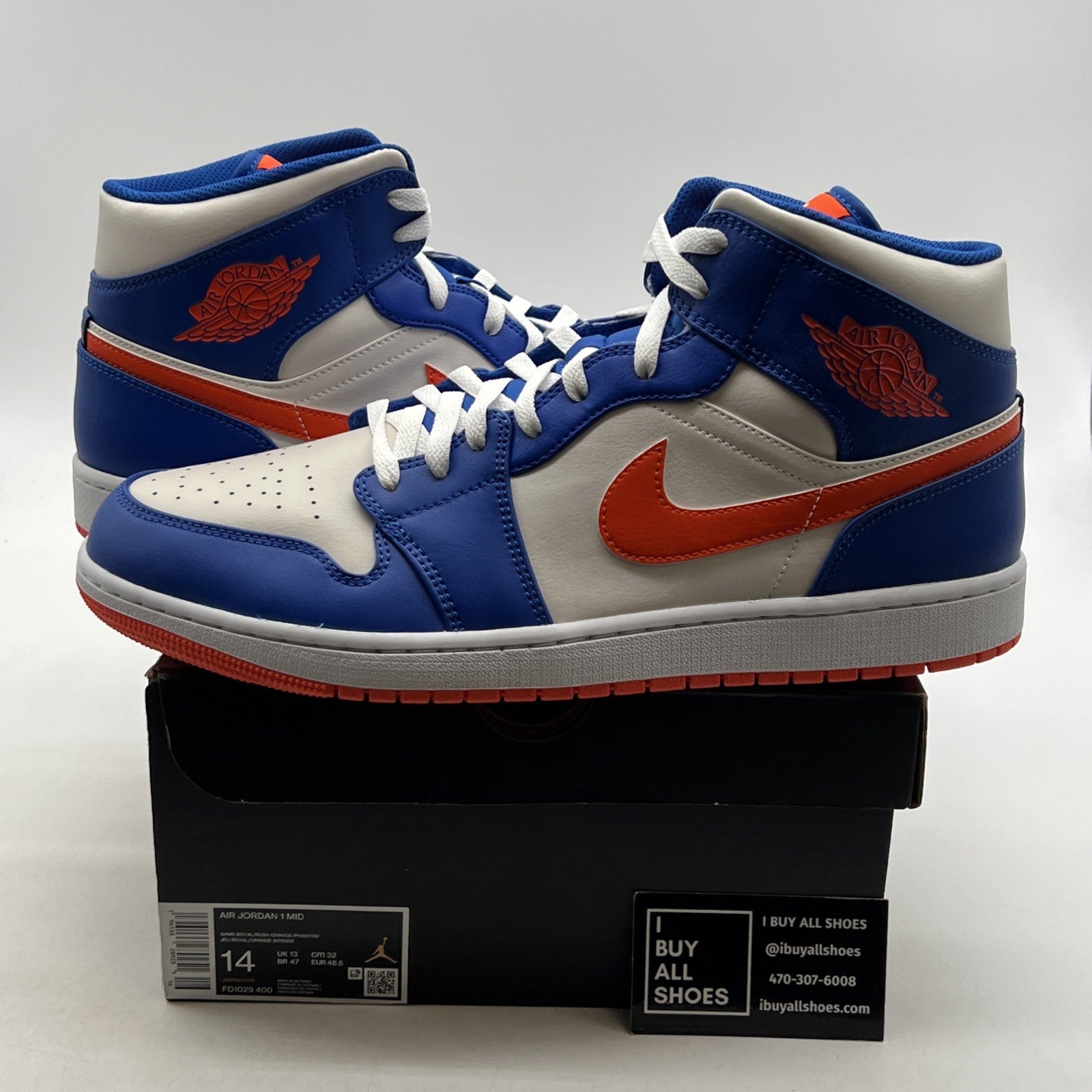 Size 14 - Air Jordan 1 Mid Knicks 2023 (FD1029-400)