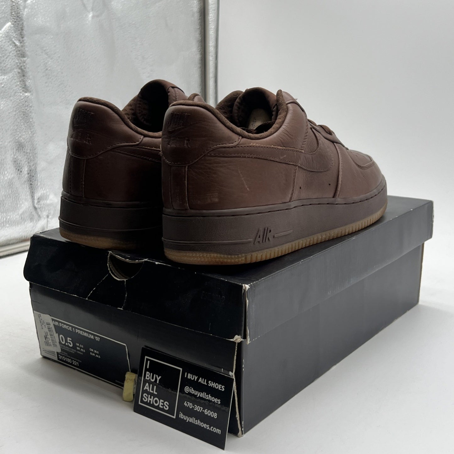 Size 10.5 - Nike Air Force 1 Premium 07 Brown (315180-221)