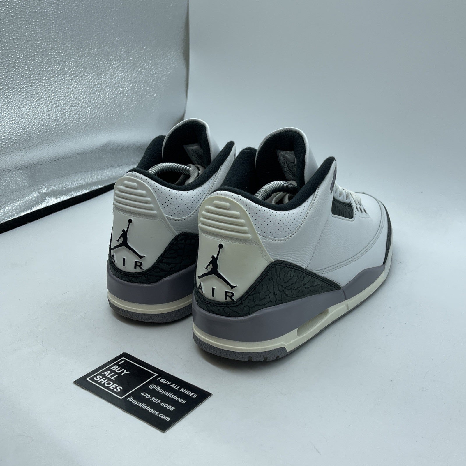 Size 9 - Air Jordan 3 Retro Cement Grey White Suede Leather (CT8532-106)