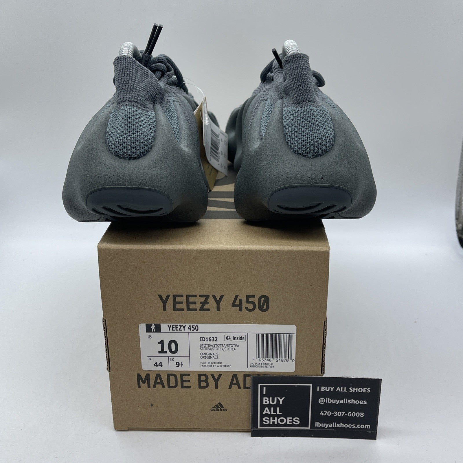 Size 10 - Adidas Yeezy 460 Stone Teal Grey Suede (ID1632)